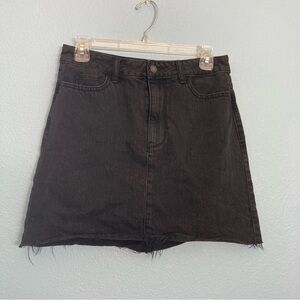 Hollister Ultra High Rise Denim Mini Skirt - Black - Size 28